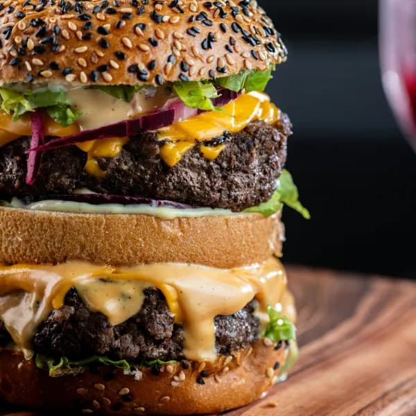 A double cheeseburger